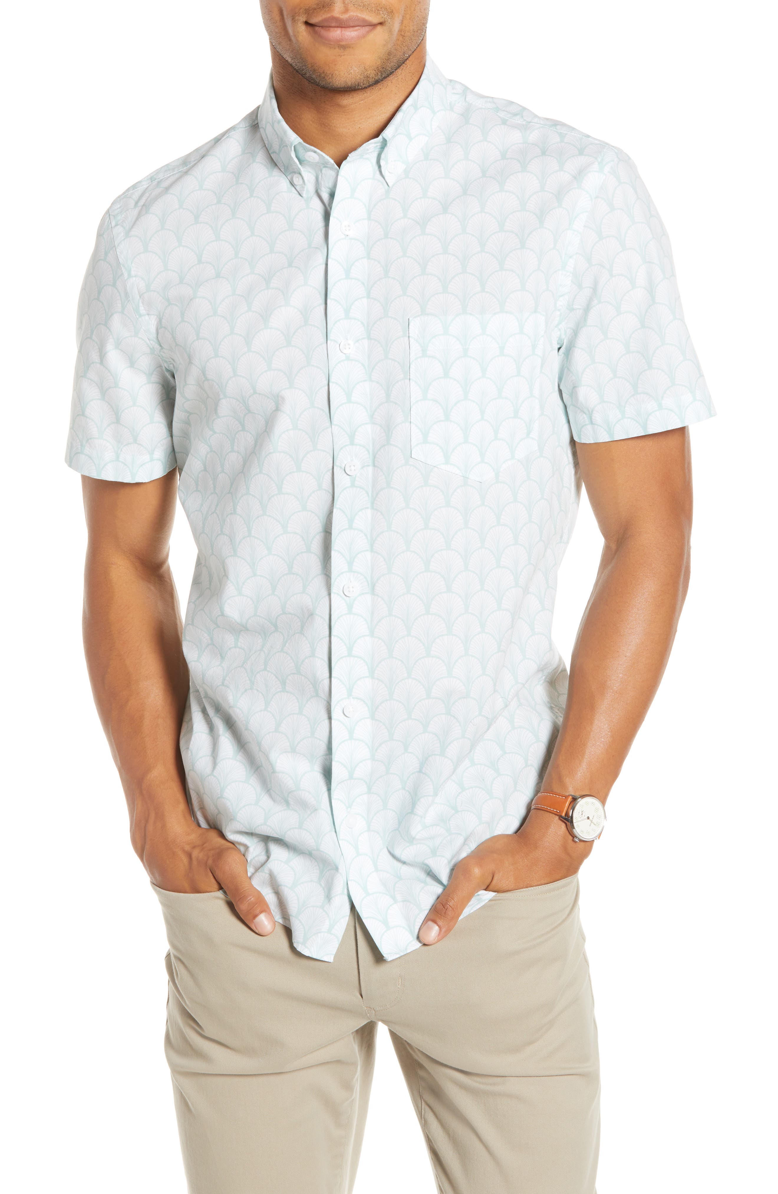 short sleeve button up with slacks