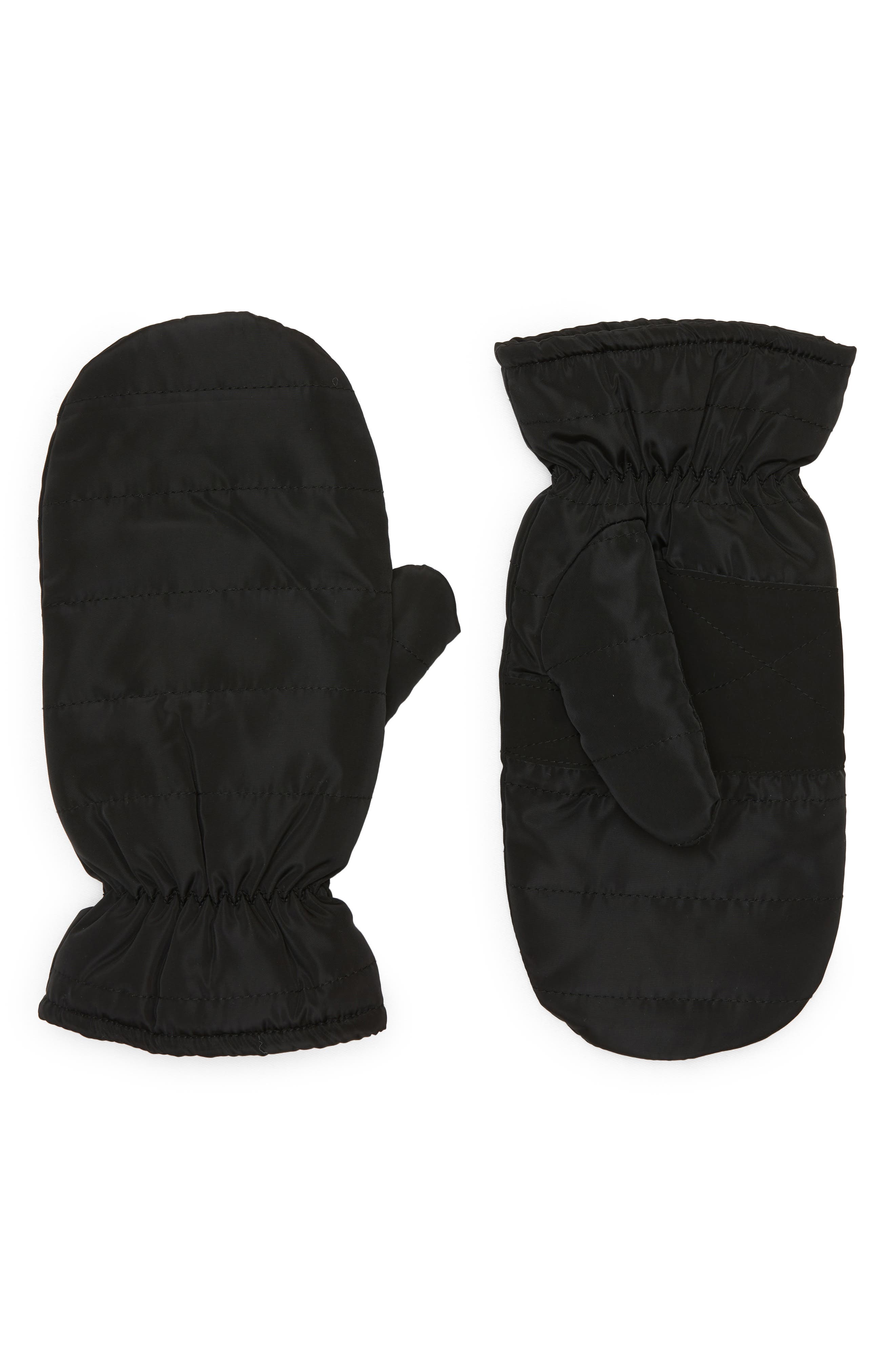 Open Edit Nylon Puffer Mittens Nordstrom