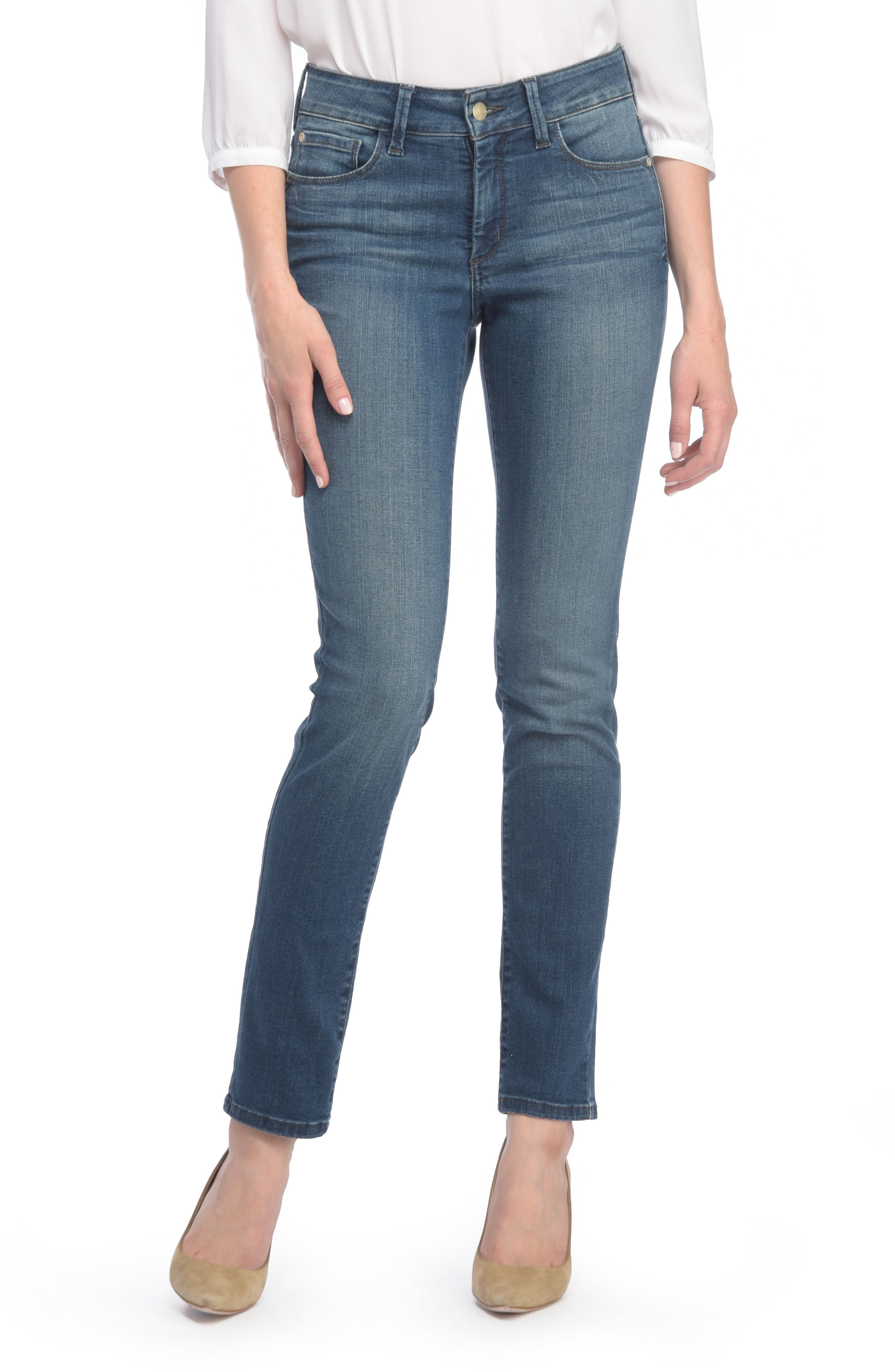 NYDJ Kristin Stretch Slim Leg Jeans (Montpellier) (Regular & Petite ...