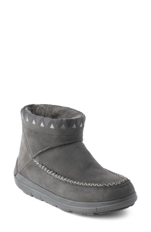 Manitobah Reflections Genuine Shearling Water Resistant Bootie Charcoal at Nordstrom,