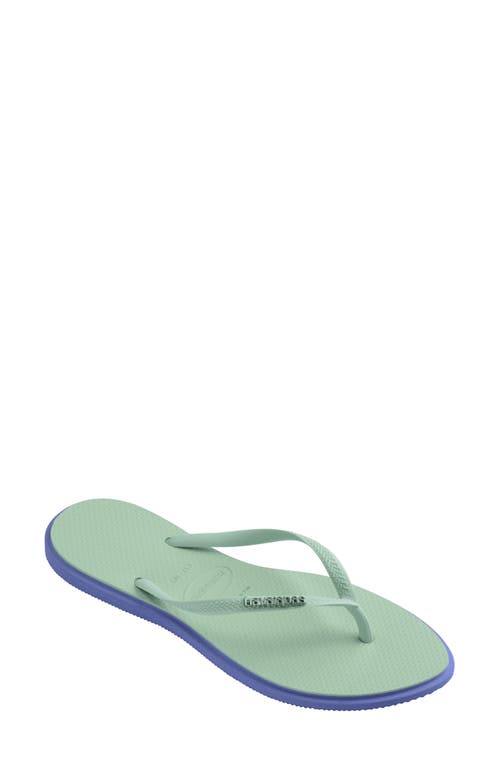 Havaianas Slim Pointed Toe Flip Flop In Provence Blue