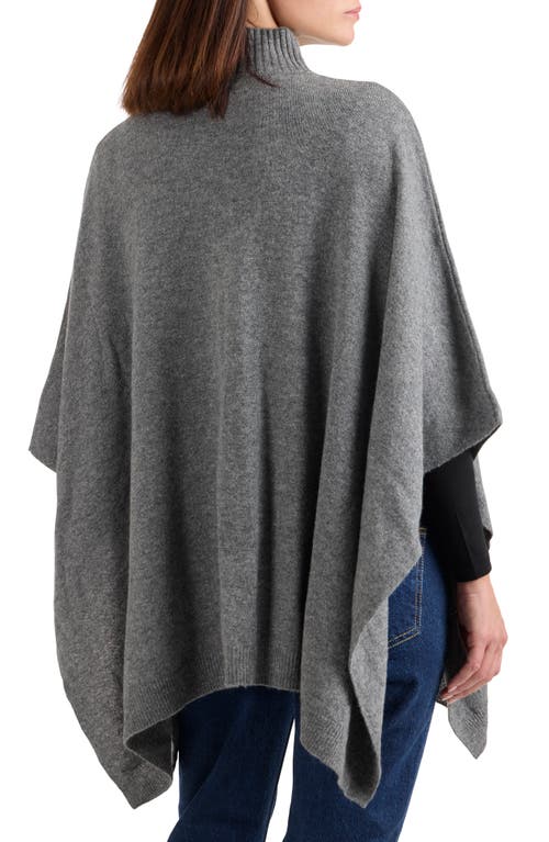 Amicale Women's Cashmere Poncho In Medium Grey