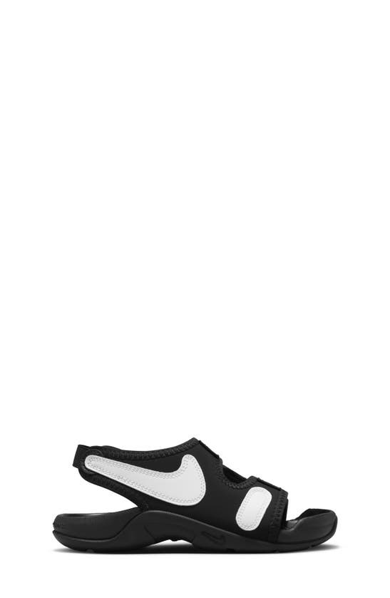 Nike Kids' Sunray Adjust 6 Sandal In Black/ White