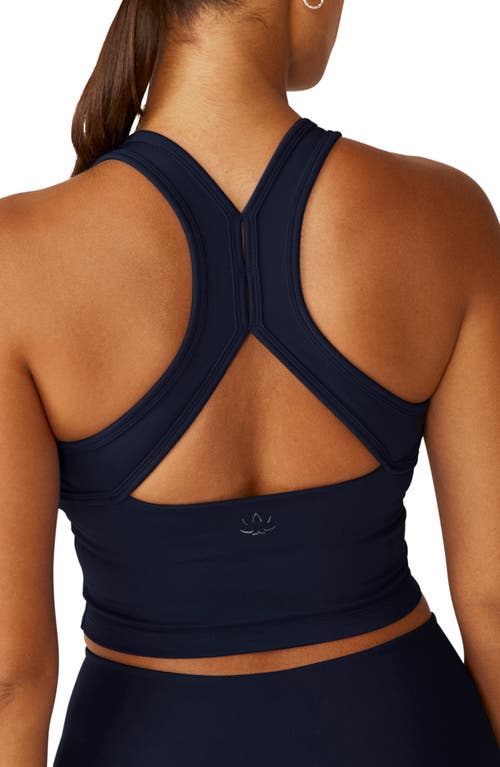 Beyond Yoga Powerbeyond Strive Crop Tank In After Dark Navy