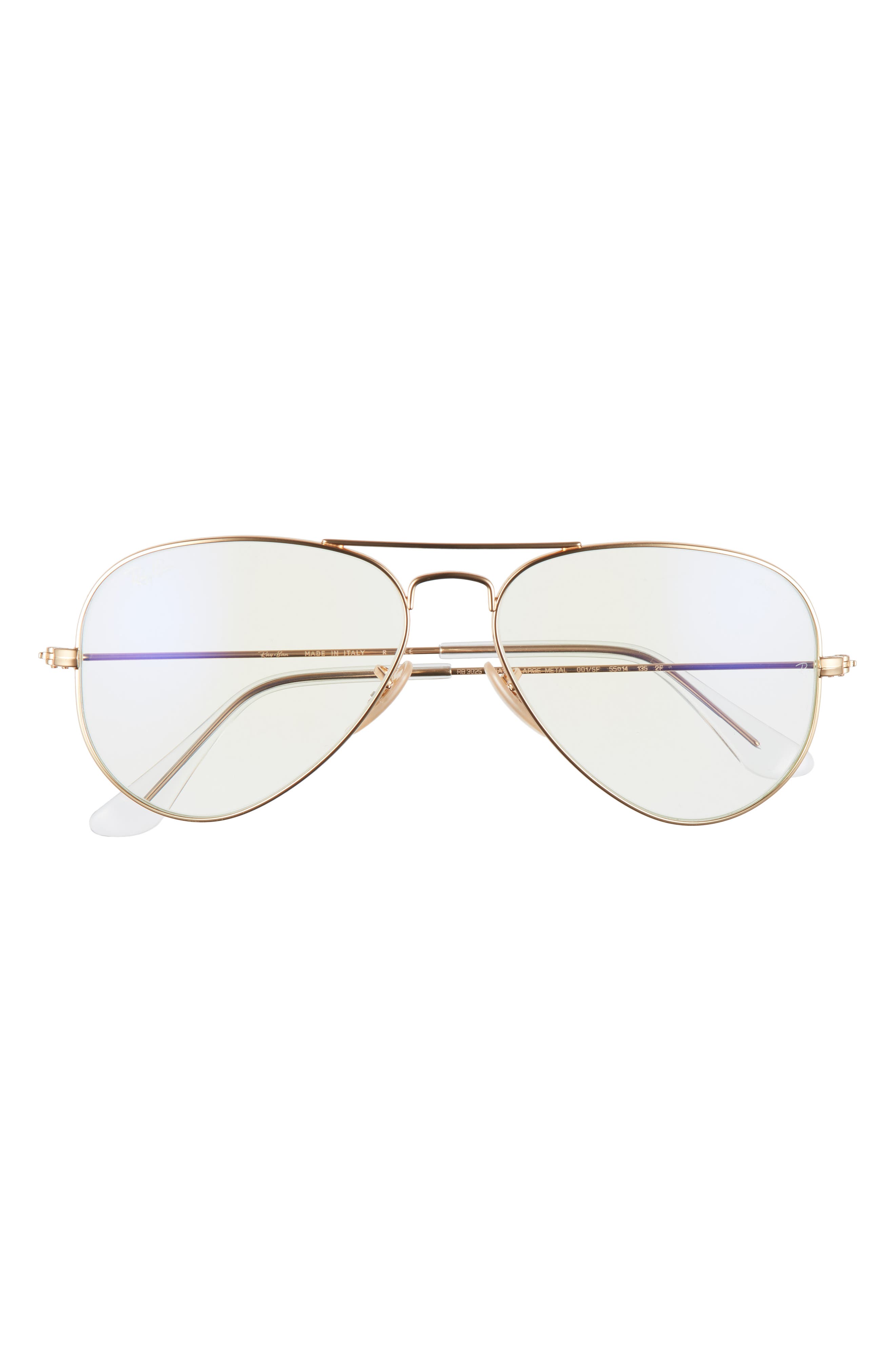 EAN 8056597366441 product image for Ray-Ban Pilot 55mm Polarized Aviator Sunglasses - Shiny Gold | upcitemdb.com