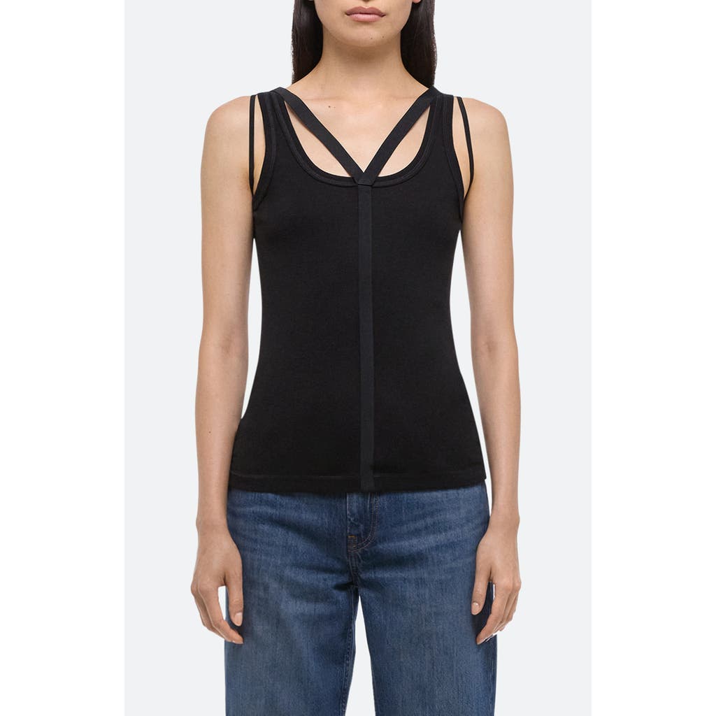 Helmut Lang Pima Cotton And Modal-blend Jersey Tank In Black