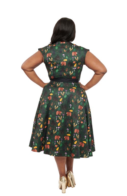 UNIQUE VINTAGE UNIQUE VINTAGE PLUS SIZE 1950S HEDDA SWING DRESS