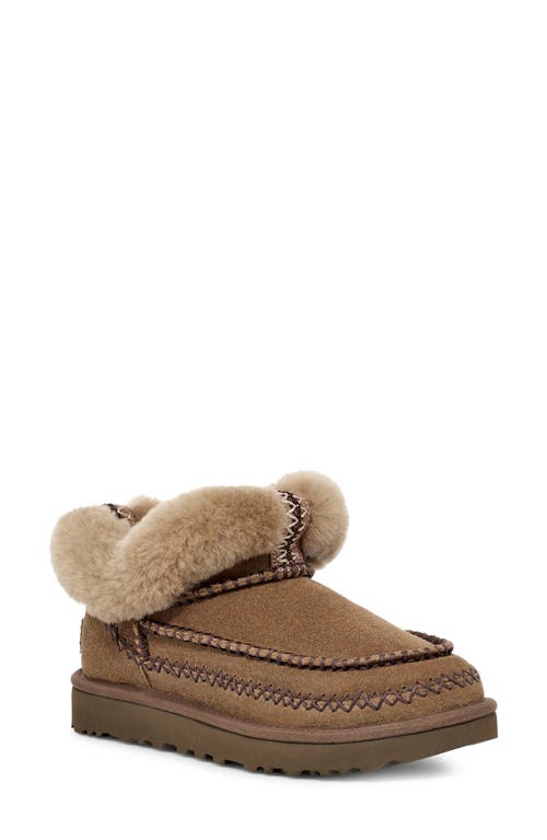 Shop Ugg(r) Classic Ultra Mini Alpine Bootie In Hickory