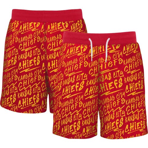 Outerstuff Youth Red Kansas City Chiefs Super French Terry Shorts
