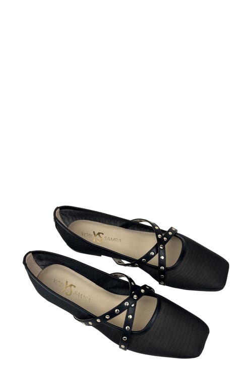 Yosi Samra Chloe Ballet Flat In Black Mesh