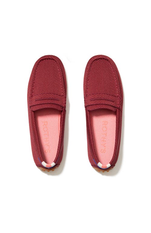 Shop Rothys Rothy's The Driver In Merlot Herringbone