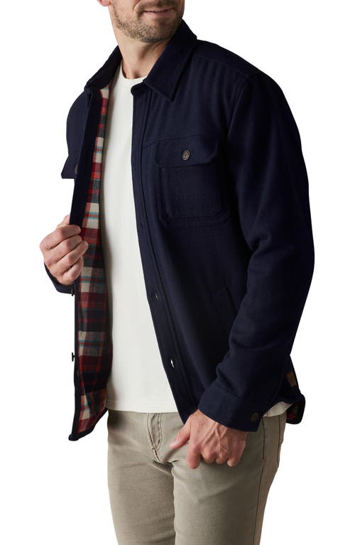 Shop The Normal Brand Brightside Flannel Lined Workwear Jacket In Navy