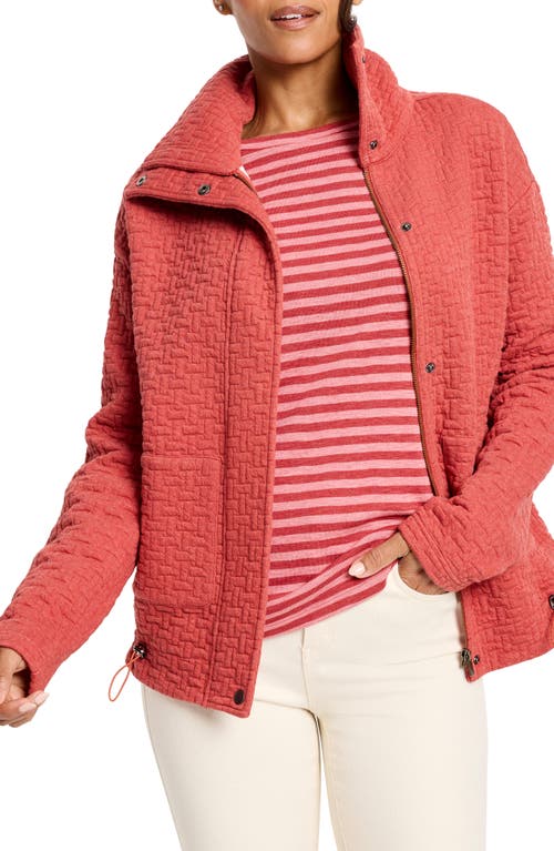 Shop Nz Active By Nic+zoe Throw On Quilted Knit Jacket In Tandoori