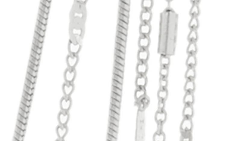 Shop Nordstrom Rack Layered Chain Necklace In Rhodium