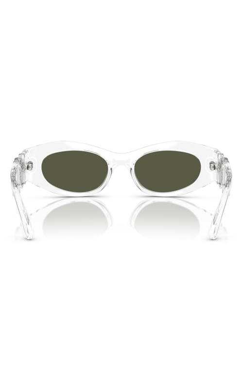 Shop Versace 51mm Oval Sunglasses In Crystal