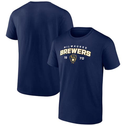 Women's Milwaukee Brewers PINK by Victoria's Secret Heathered Navy  Boyfriend T-Shirt