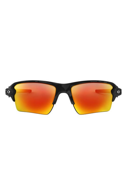 Oakley Flak 59mm Rectangular Sunglasses in Black at Nordstrom