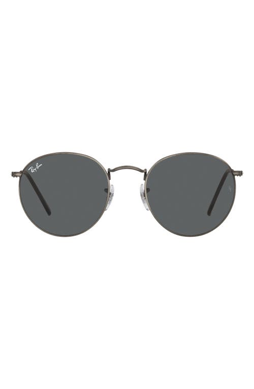 Shop Ray Ban Ray-ban 47mm Round Sunglasses In Antique Gunmetal