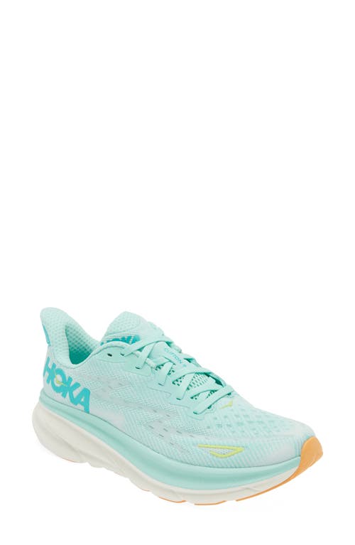 Shop Hoka Clifton 9 Running Shoe In Seafoam/aqua Breeze