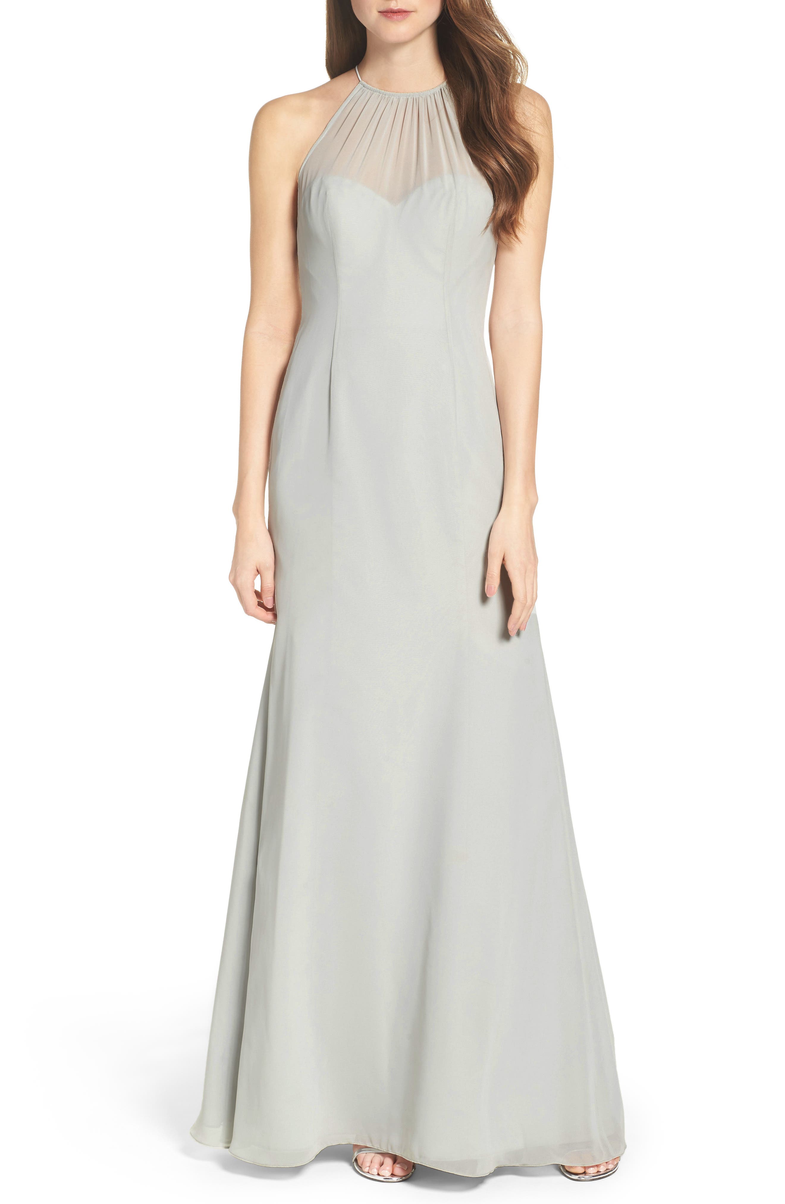 chiffon a line gown