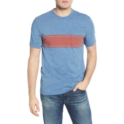 Faherty Surf Stripe Pocket T-Shirt, Blue