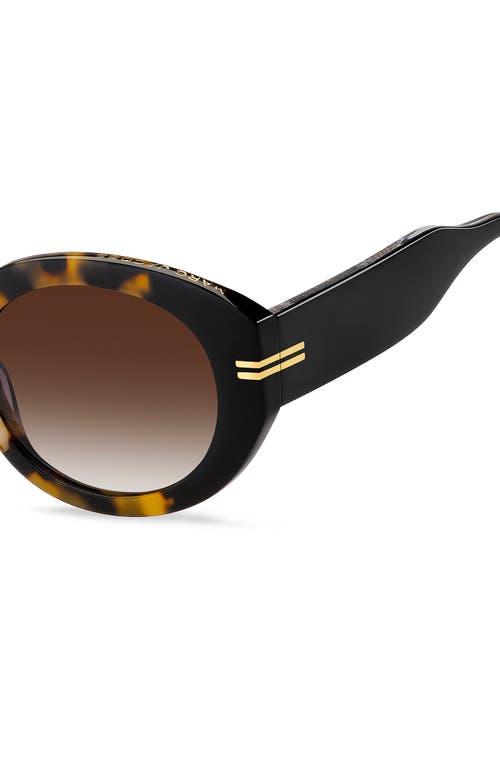 Shop Marc Jacobs 51mm Gradient Oval Sunglasses<br /> In Havana/brown Sf