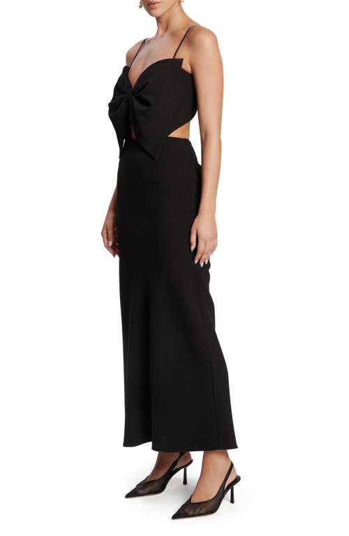 Bardot Paula Bow Cocktail Dress In Black