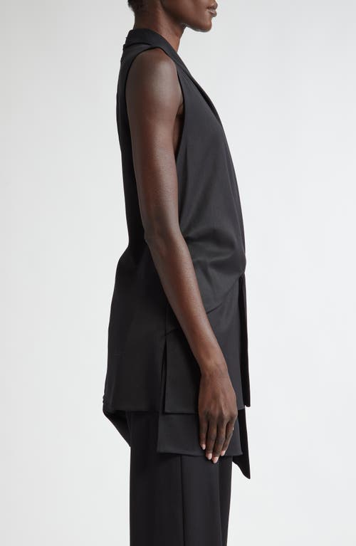 Shop Brandon Maxwell The Savie Twist Detail Layered Top In Black