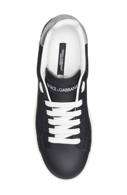 Dolce & Gabbana Dolce&gabbana Portofino Sneaker In Black/silver