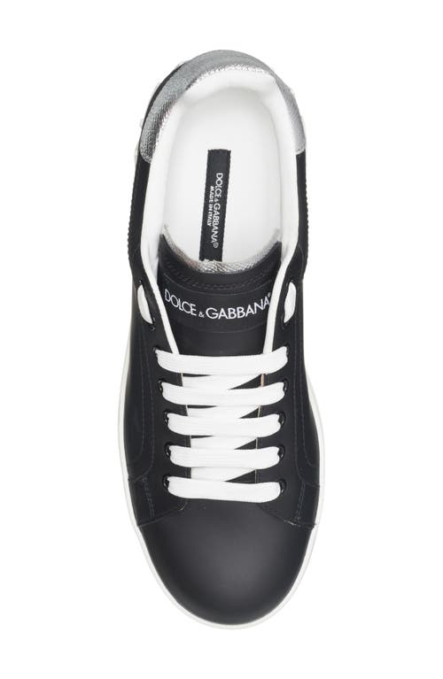 Shop Dolce & Gabbana Dolce&gabbana Portofino Sneaker In Black/silver