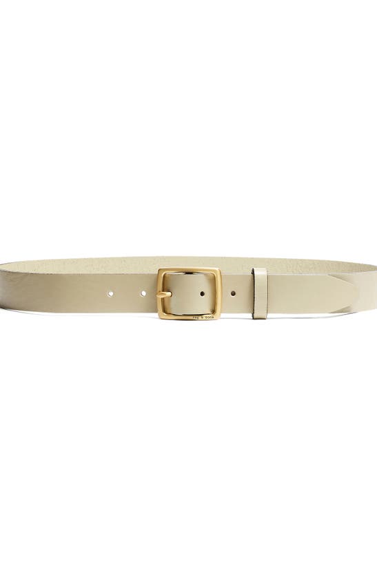 Shop Rag & Bone Boyfriend Leather Belt In Greige