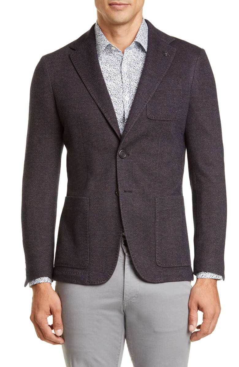 Canali Classic Fit Plaid Knit Cotton & Wool Sport Coat | Nordstrom