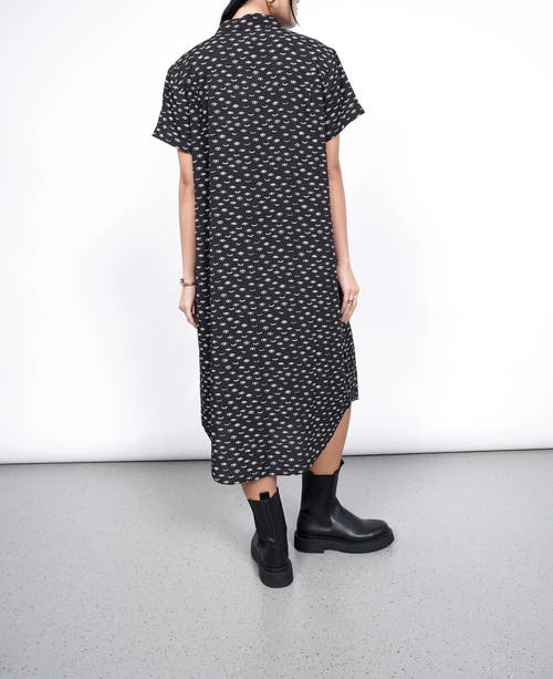 Wildfang The Empower Shirt Dress In Wink Black