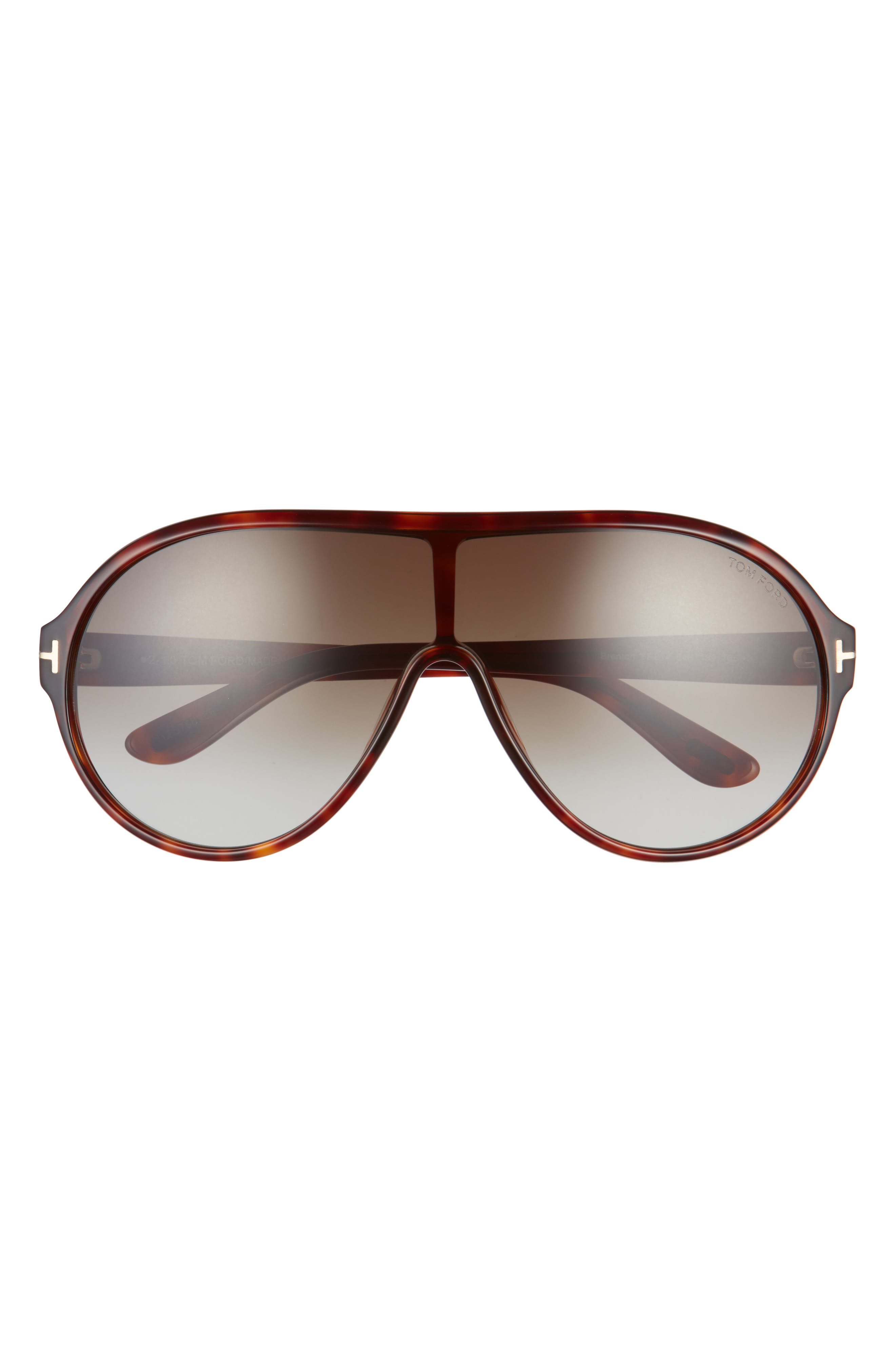 TOM FORD Brenton 150mm Gradient Shield Sunglasses in Red Havana/Roviex |  Smart Closet