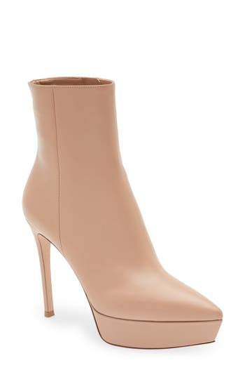 Gianvito Rossi Dasha Platform Bootie In Peach