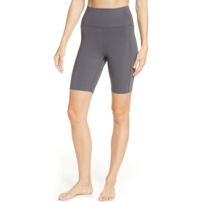 Girlfriend Collective High Waist Bike Shorts, Grey