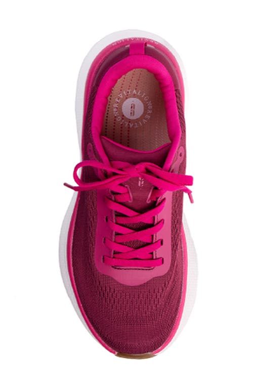 Revitalign Gaia Walking Sneaker In Red Plum