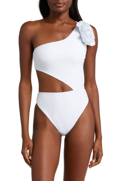 Ramy Brook Nyomi Ruffle Cutout One-Piece Swimsuit at Nordstrom,