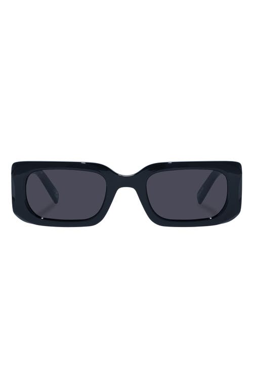 Le Specs Rippled Rebel 53mm Rectangular Sunglasses in Black at Nordstrom