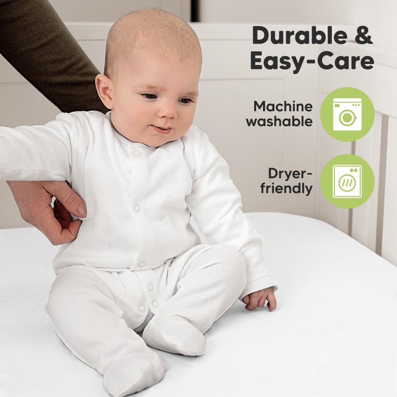 Shop Keababies Soothe Fitted Crib Sheet In Soft White