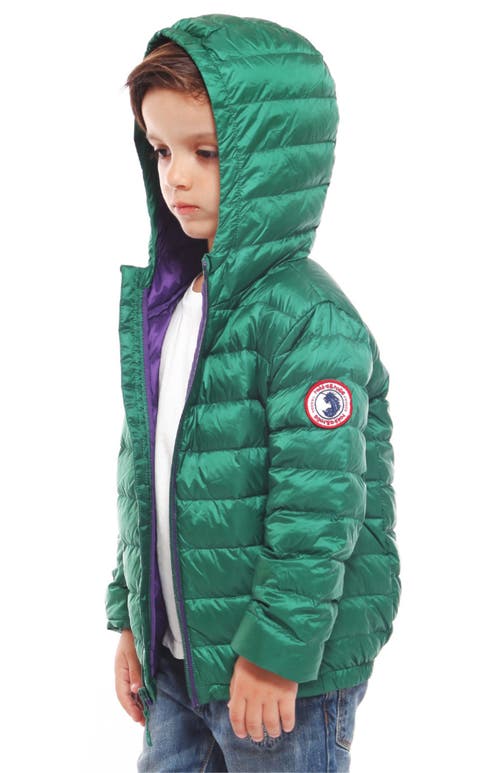 Rokka&rolla Kids' Ultra Light Packable Down Jacket In Verdant Green