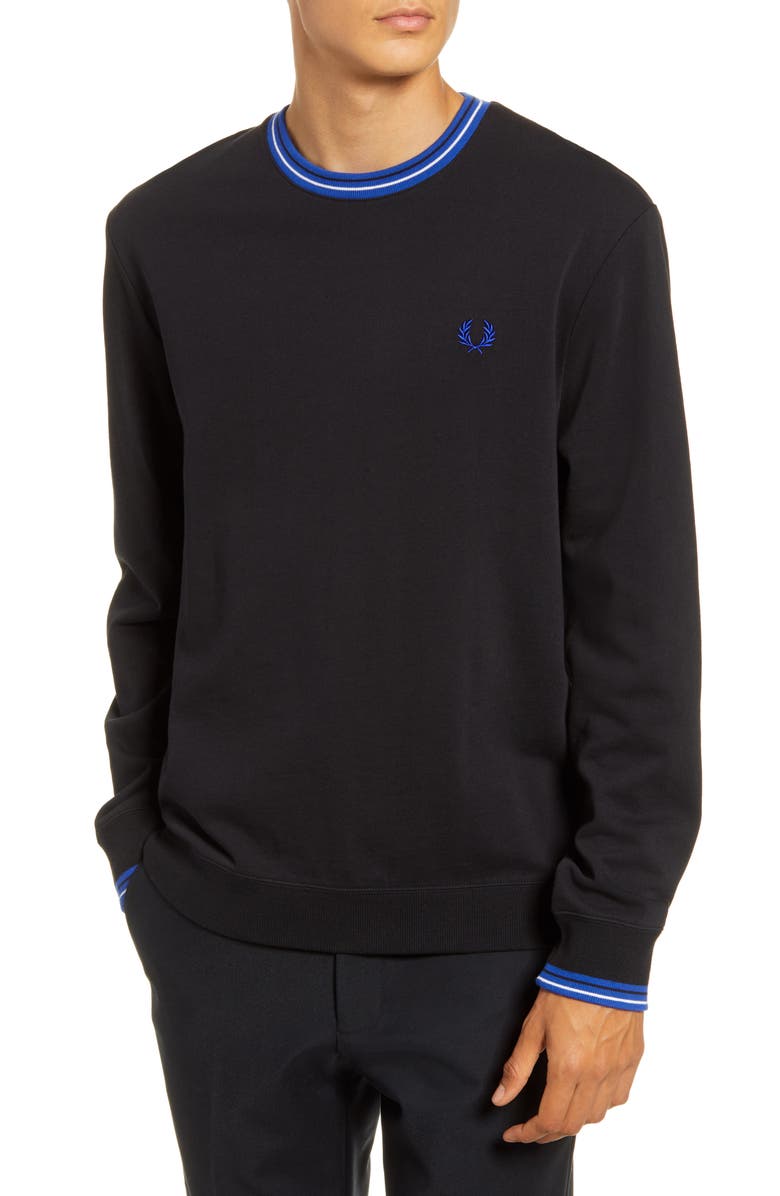 Fred Perry Tipped Crewneck Sweatshirt | Nordstrom