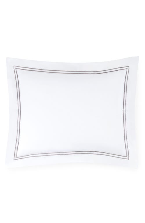 Shop Sferra Grande Hotel Sham In White/grey