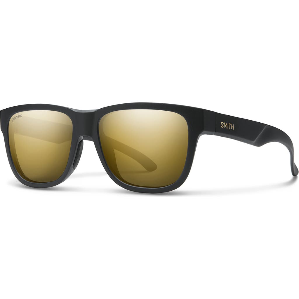 Smith Lowdown Slim 2 53mm Chromapop™ Polarized Square Sunglasses In Black