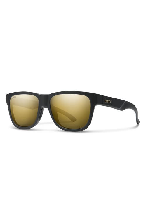 Lowdown Slim 2 53mm ChromaPop Polarized Square Sunglasses in Matte Black Gold /Black Gold