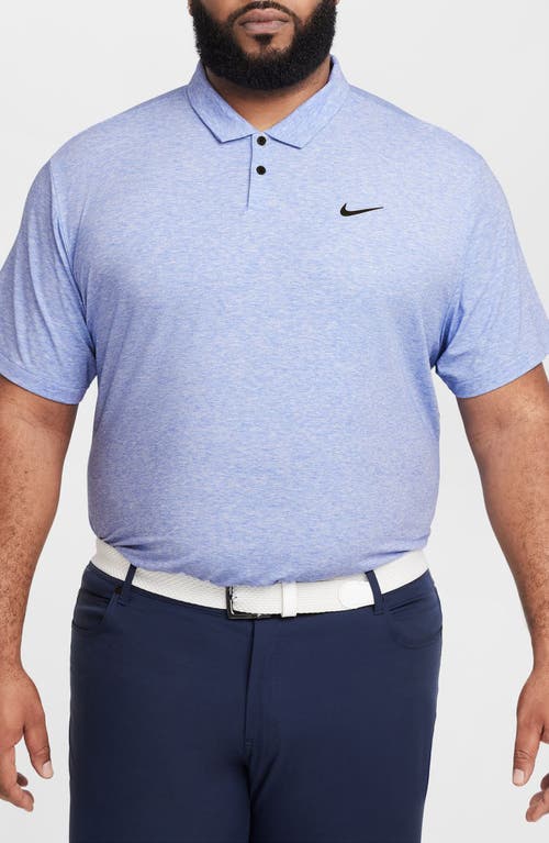 Nike Golf Dri-FIT Heathered Golf Polo in Hyper Royal/Black 