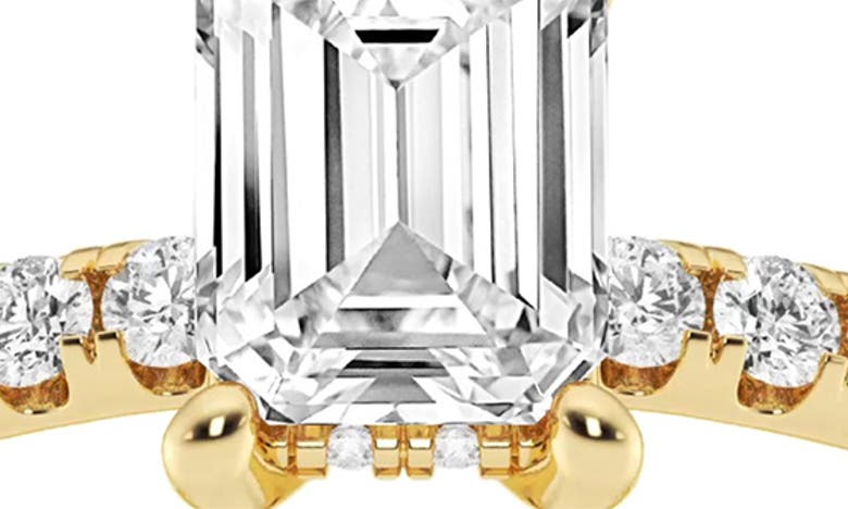 Badgley Mischka Emerald Cut Lab Created Diamond Ring In Gold