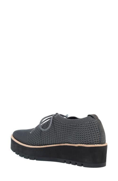 Shop Eileen Fisher Edna Knit Wedge Oxford In Graphite