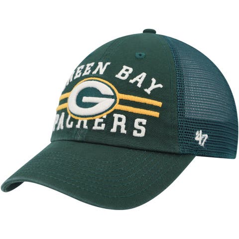 Men's Fanatics Branded Green/White Green Bay Packers Iconic Team Stripe  Trucker Snapback Hat