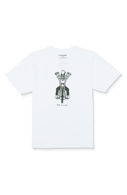 Shop Volcom Stone Cotton Graphic T-shirt In White